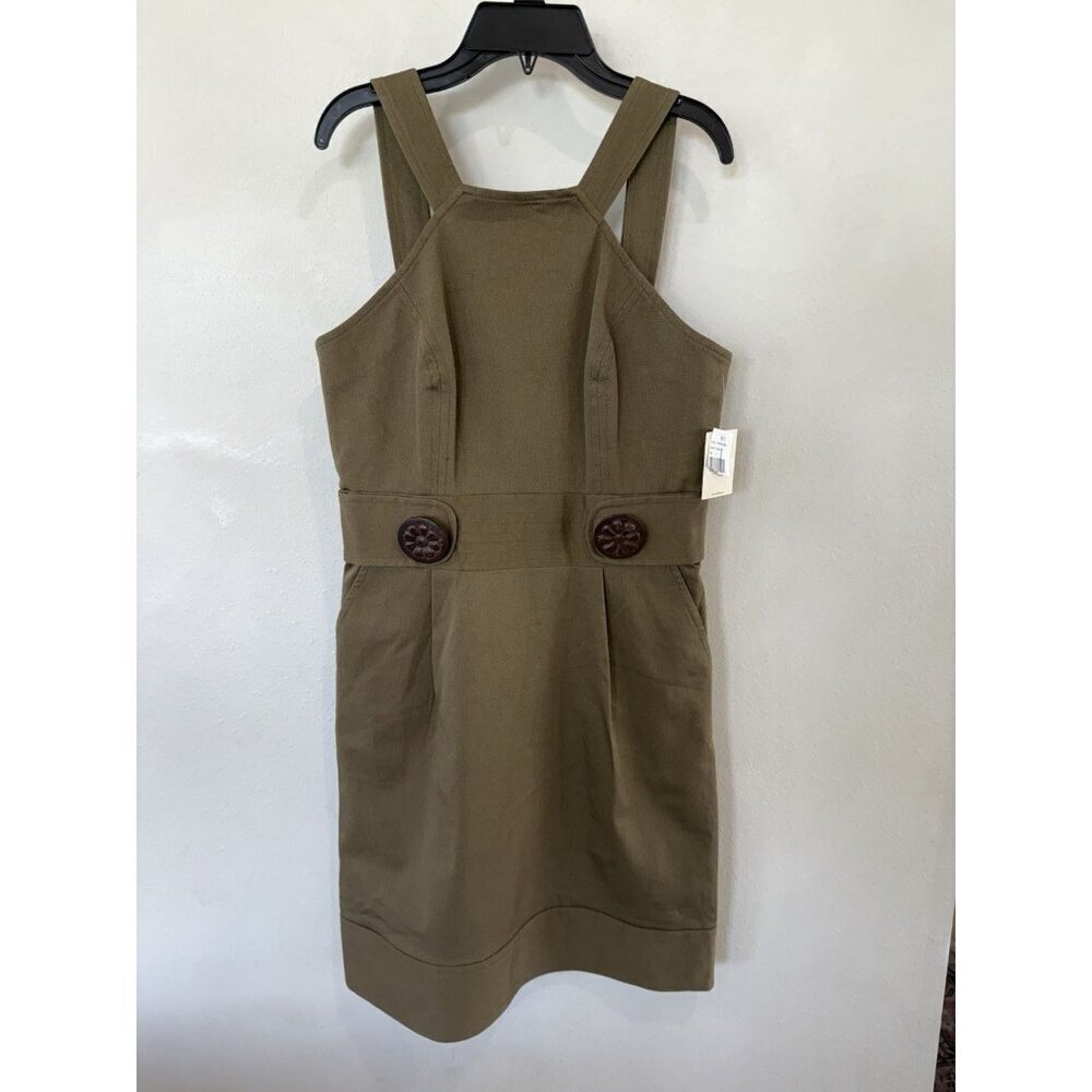 Milly of New York Olive Green Mini Pinafore Dress